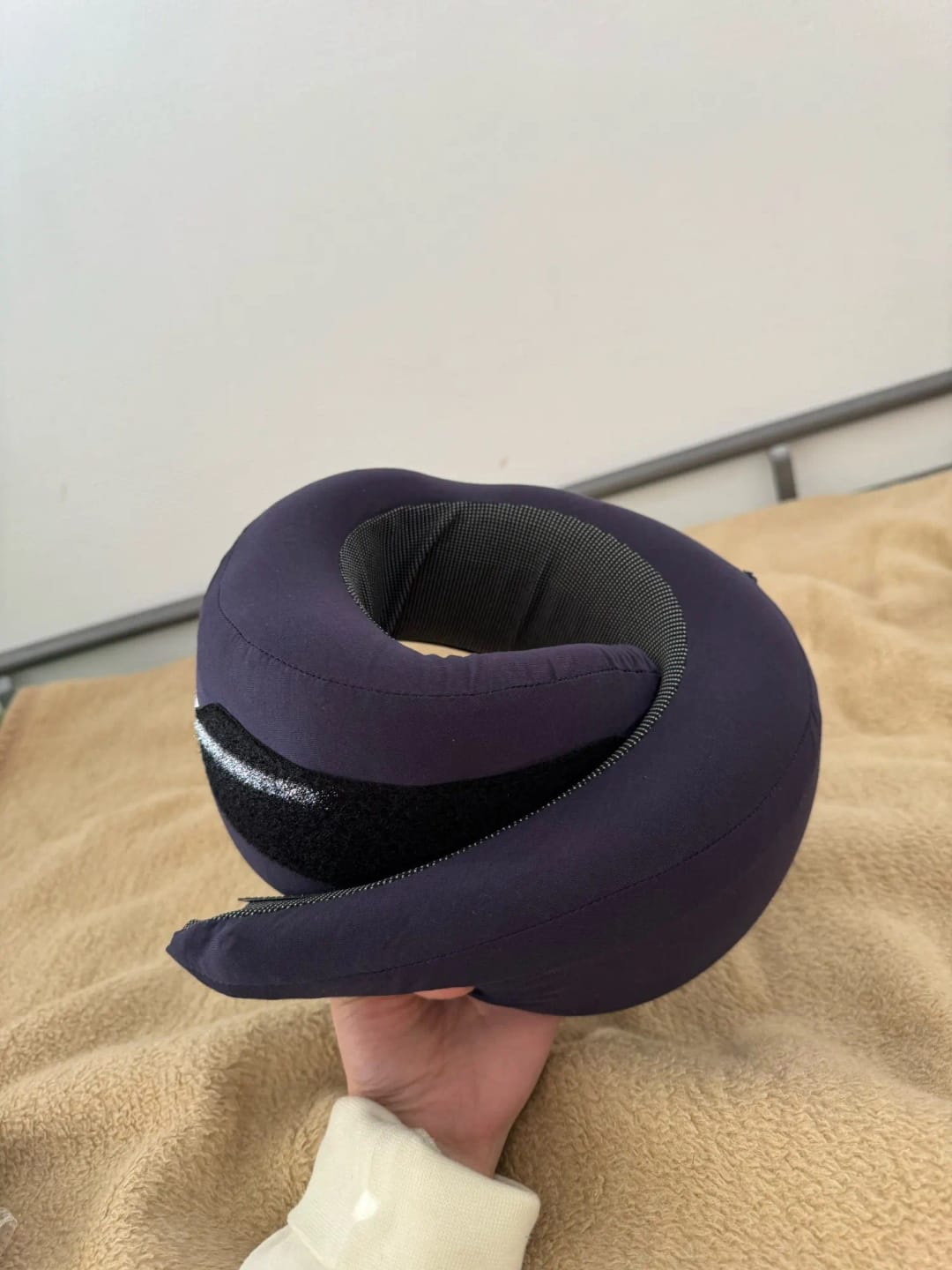 Customer photo review of Memory Foam Travel Pillow