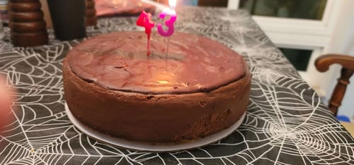 Customer photo review of Chocolate Cheesecake
