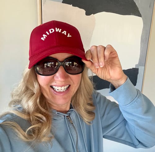 Customer photo review of Haven Haus Red Midway Hat