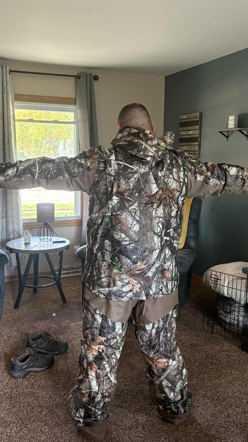 Customer photo review of FLASH SALE Altus Whitetail Ultra Silent Hunting Suit Men's Water Resistant Hunting Clothes