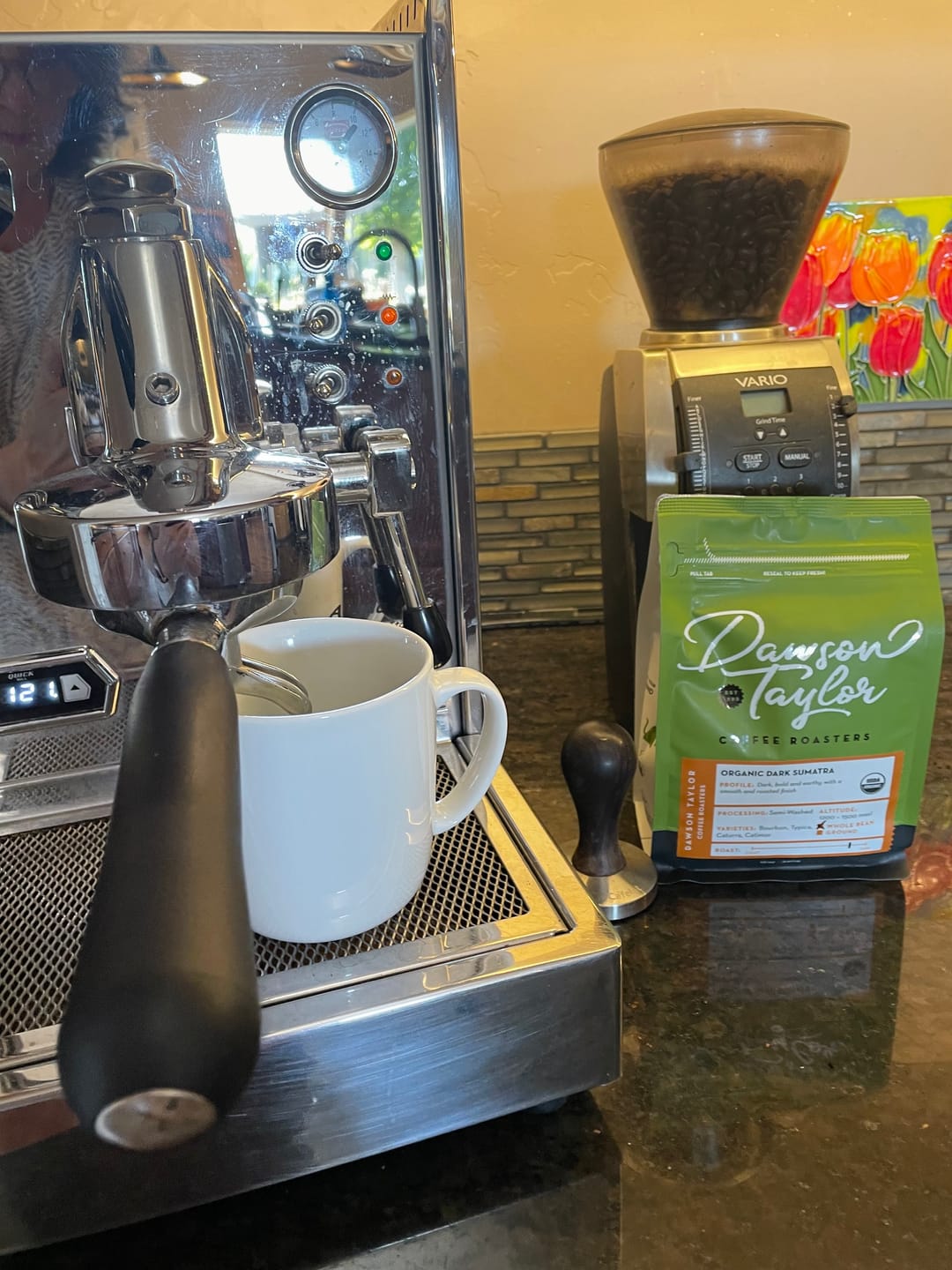 Customer photo review of Organic Dark Sumatra Mandheling