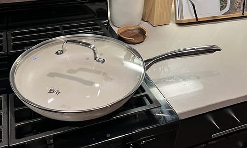 Customer photo review of Voke 8-Inch Nonstick Marble Stone Frying Pan with Lid