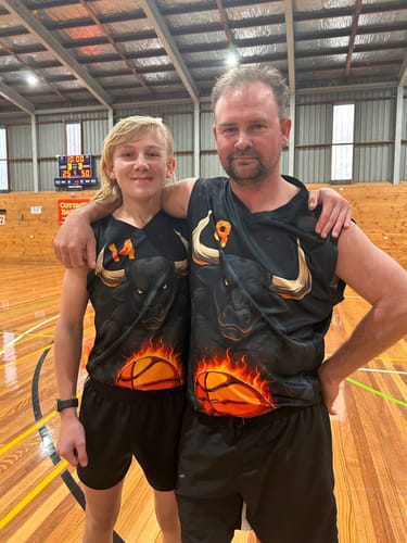 Customer photo review of Maxcorners Darts Bull Angry Flame Bullseye Multicolor Options Personalized Name, Team Name 3D Basketball Shirt For Barry