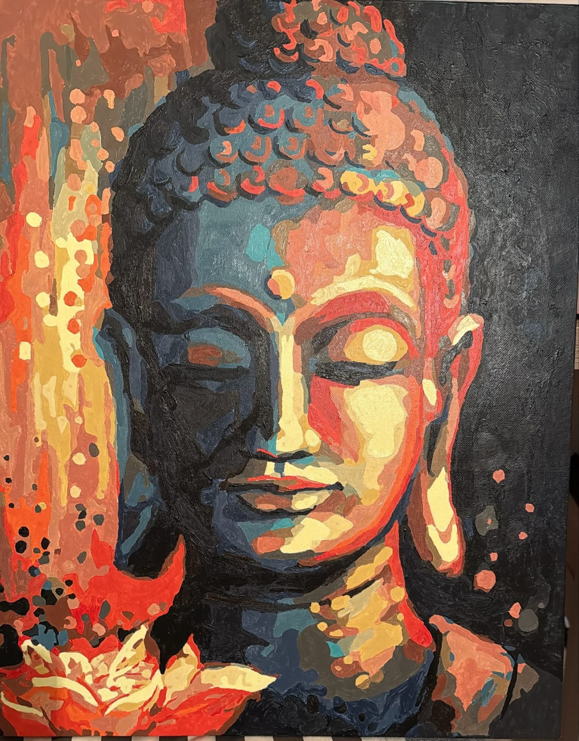 Customer photo review of Malen nach Zahlen - Buddha mit Blume