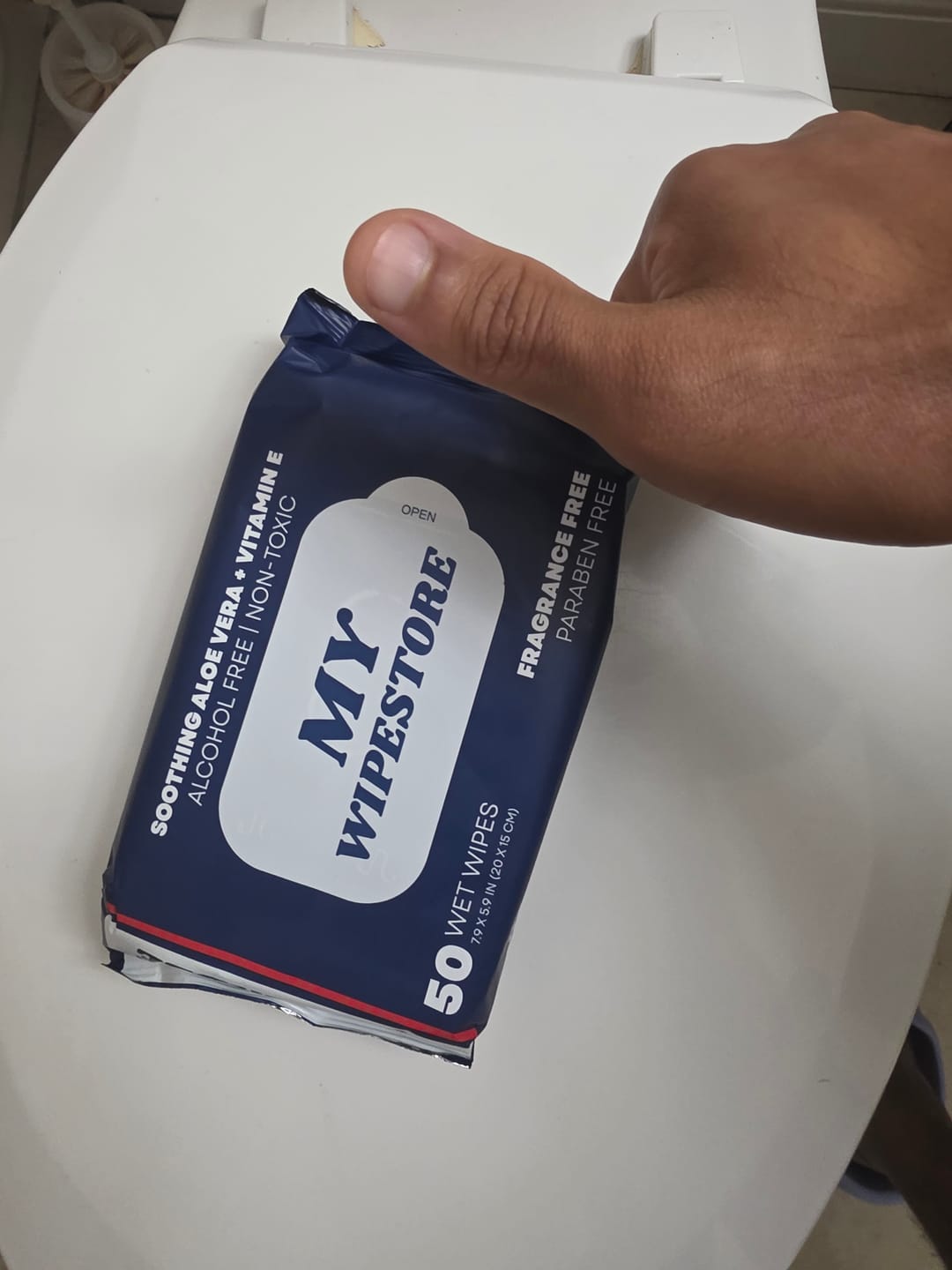 Customer photo review of My Wipes Premium Flushable Wipes