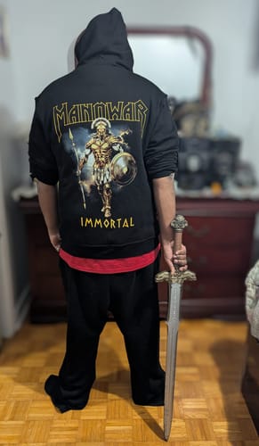 Customer photo review of MANOWAR ZIP HOODIE IMMORTAL 2025