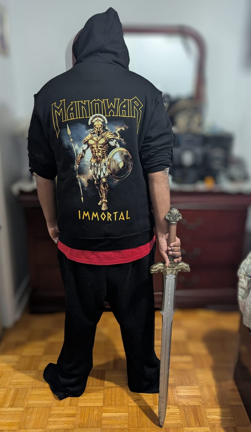Customer photo review of MANOWAR ZIP HOODIE IMMORTAL 2025