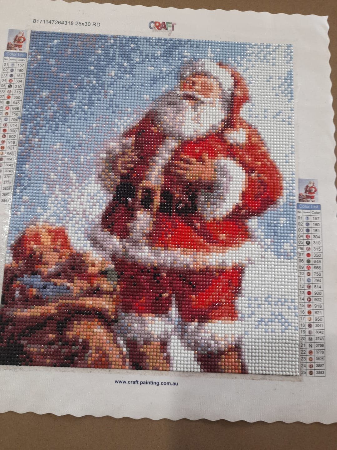 Customer photo review of New Hot Sale Stitch Santa Claus Winter Diy Rhinestone Painting Kit VM8727