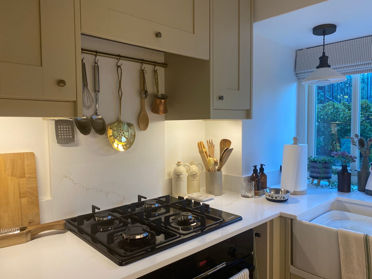 Customer photo review of Aged Brass Hanging Rail