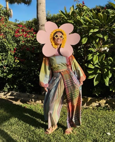 Customer photo review of FRIDA PANTS | POSTCARD STRIPE X CHEX
