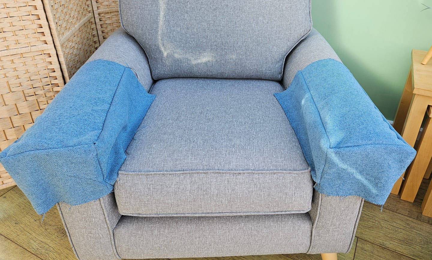 Customer photo review of Plain Chenille Upholstery Fabric
