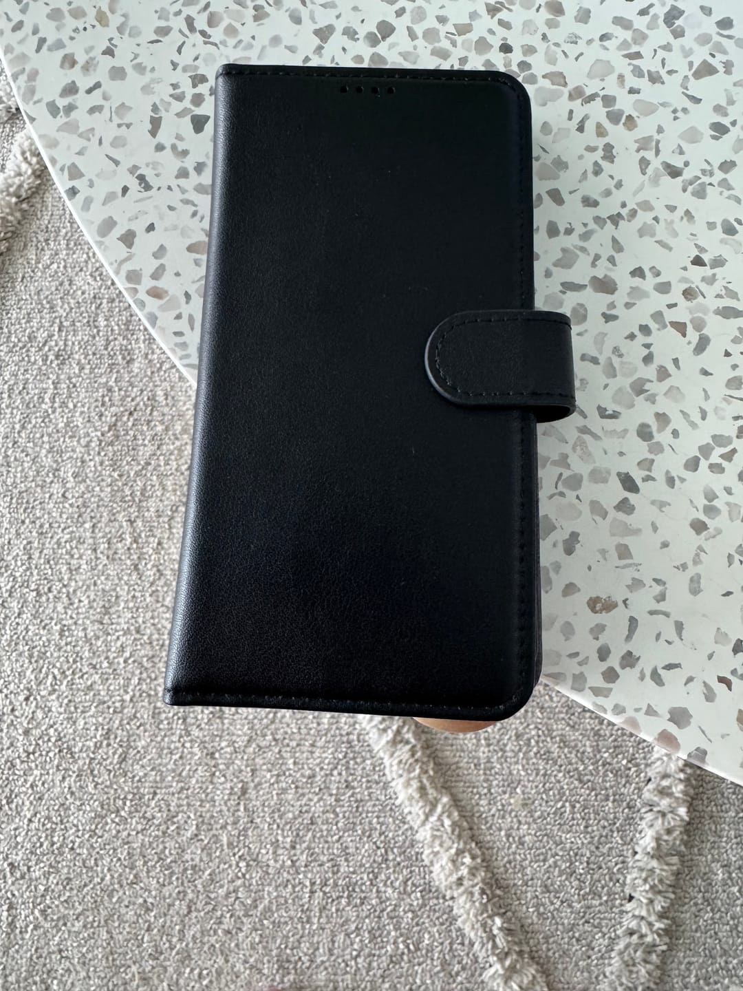 Customer photo review of Classic Design Genuine Leather Wallet iPhone Case