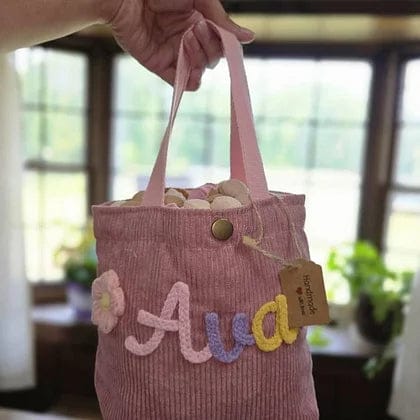 Customer photo review of Personalized Name Tote Handbag, Children's Gift, Christmas Gift