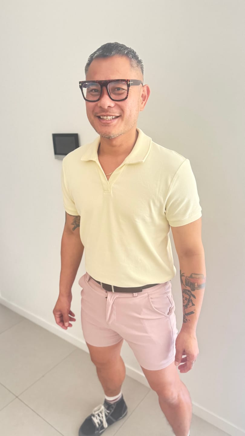 Customer photo review of Stretch Knit Polo - Butter Yellow