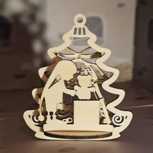 Customer photo review of Christmas tree ornaments 4 bundle laser cut svg file