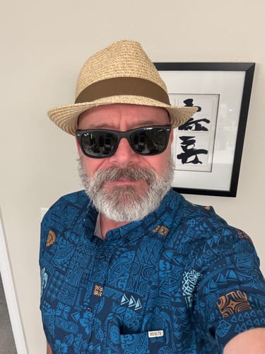 Customer photo review of Tahitian Tapestry – KUNUFLEX Short Sleeve Shirt