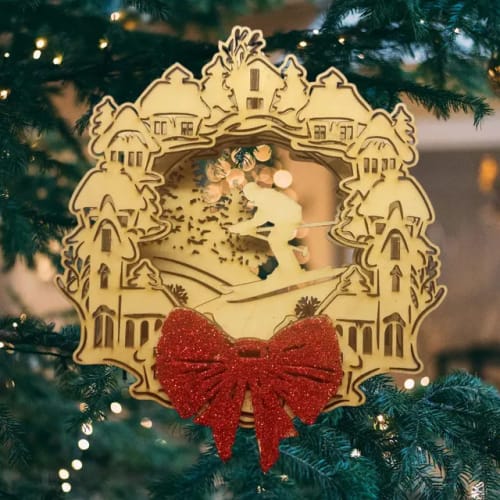 Customer photo review of 3D Christmas Ornaments 6 bundle laser cut svg file