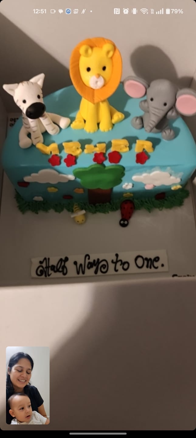 Customer photo review of Half Jungle Design Cake