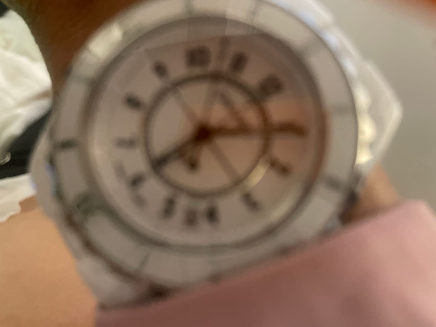Customer photo review of J12 Date Quartz White Ceramic Black Numerals White Dial