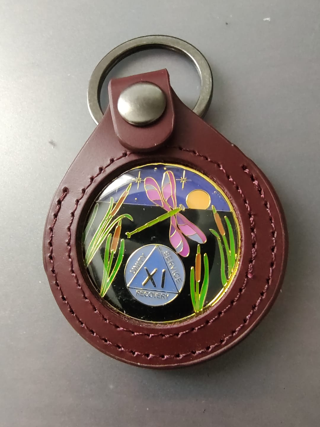 Customer photo review of Dragonfly 9th Step 11 Year Specialty AA Recovery Medallion - Tri-Plated Eleven Year Chip/Coin