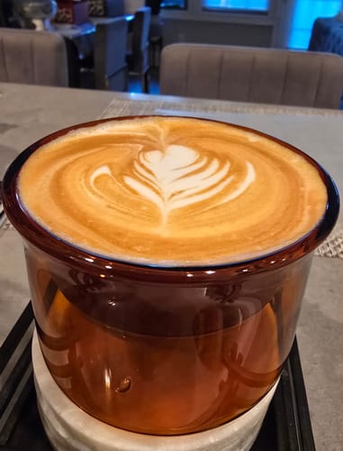 Customer photo review of FLUR Latte Glasses