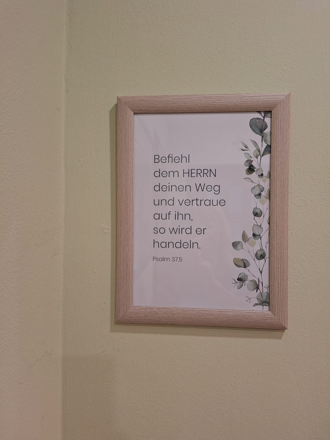 Customer photo review of Personalisiertes Poster "Mein Bibelvers" · Dein Wunschtext