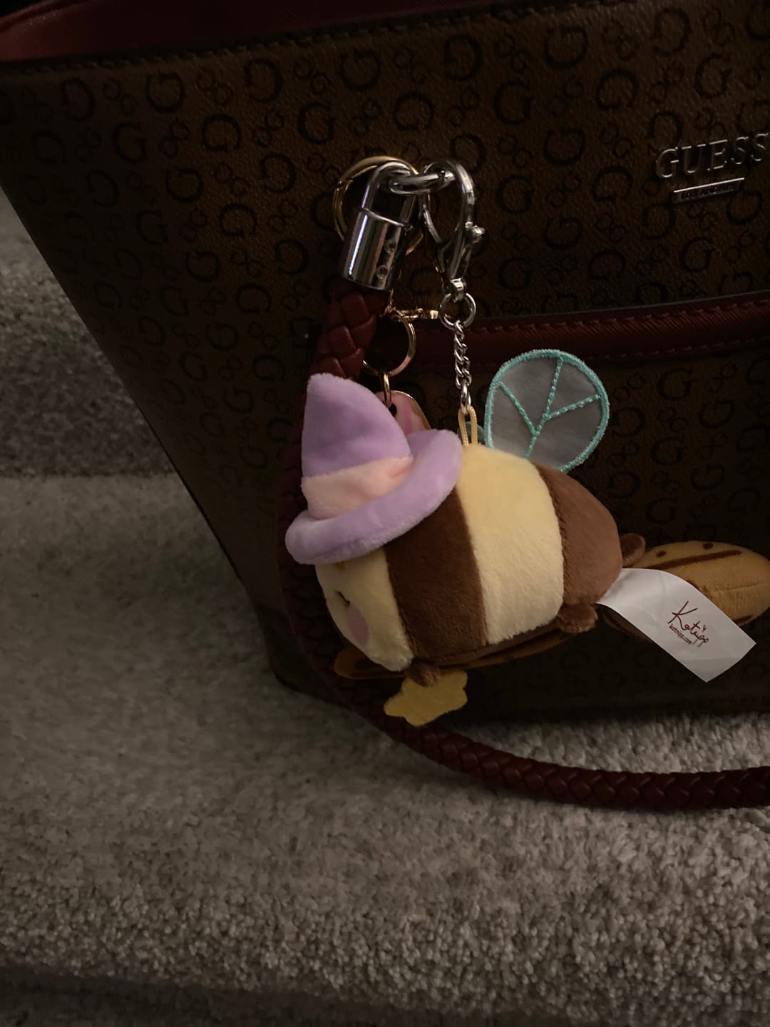 Customer photo review of PRE-ORDER | Bumblebutt & The Pastel Witch Keychain | Kawaii Bee Witch Plush on Broom | Cute Halloween Keyring