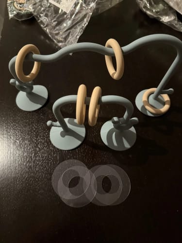 Customer photo review of Montessori Wood Ring Soft Silicone Teether Toys