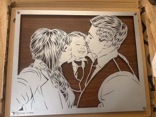 Customer photo review of Custom Metal Portrait