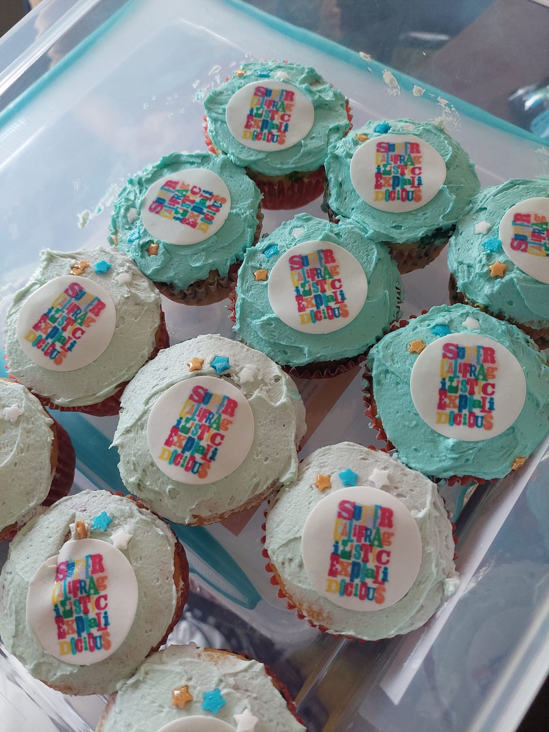 Customer photo review of 30 x 3.8 cm Small Cupcake Custom Edible Icing Images