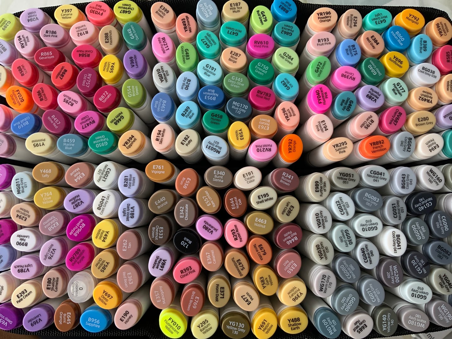 Customer photo review of Ohuhu Oahu 48 Pastel Colors Dual Tips Alcohol Art Markers, Fine & Chisel