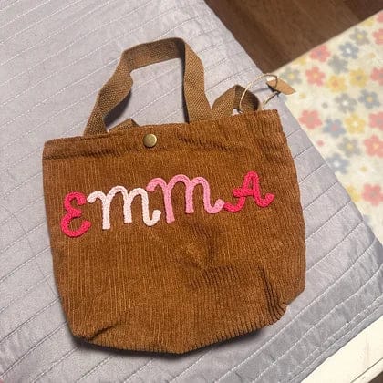 Customer photo review of Personalized Name Tote Handbag, Children's Gift, Christmas Gift