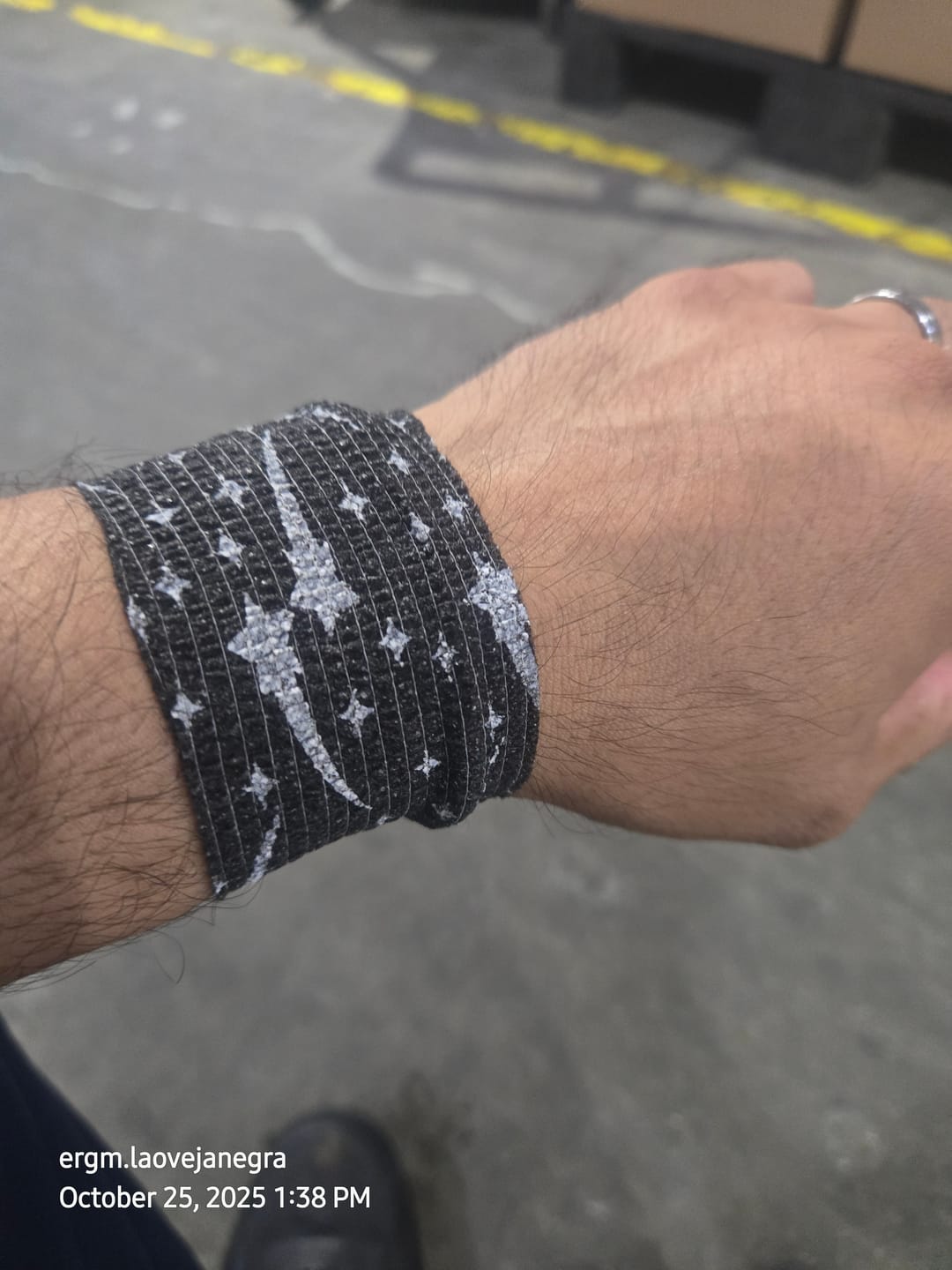 Customer photo review of Black Galaxy Athletic Star Tape