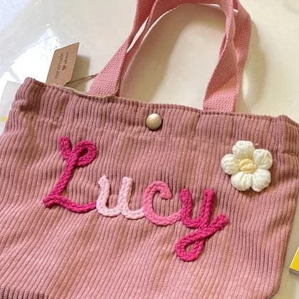 Customer photo review of Personalized Name Tote Handbag, Children's Gift, Christmas Gift