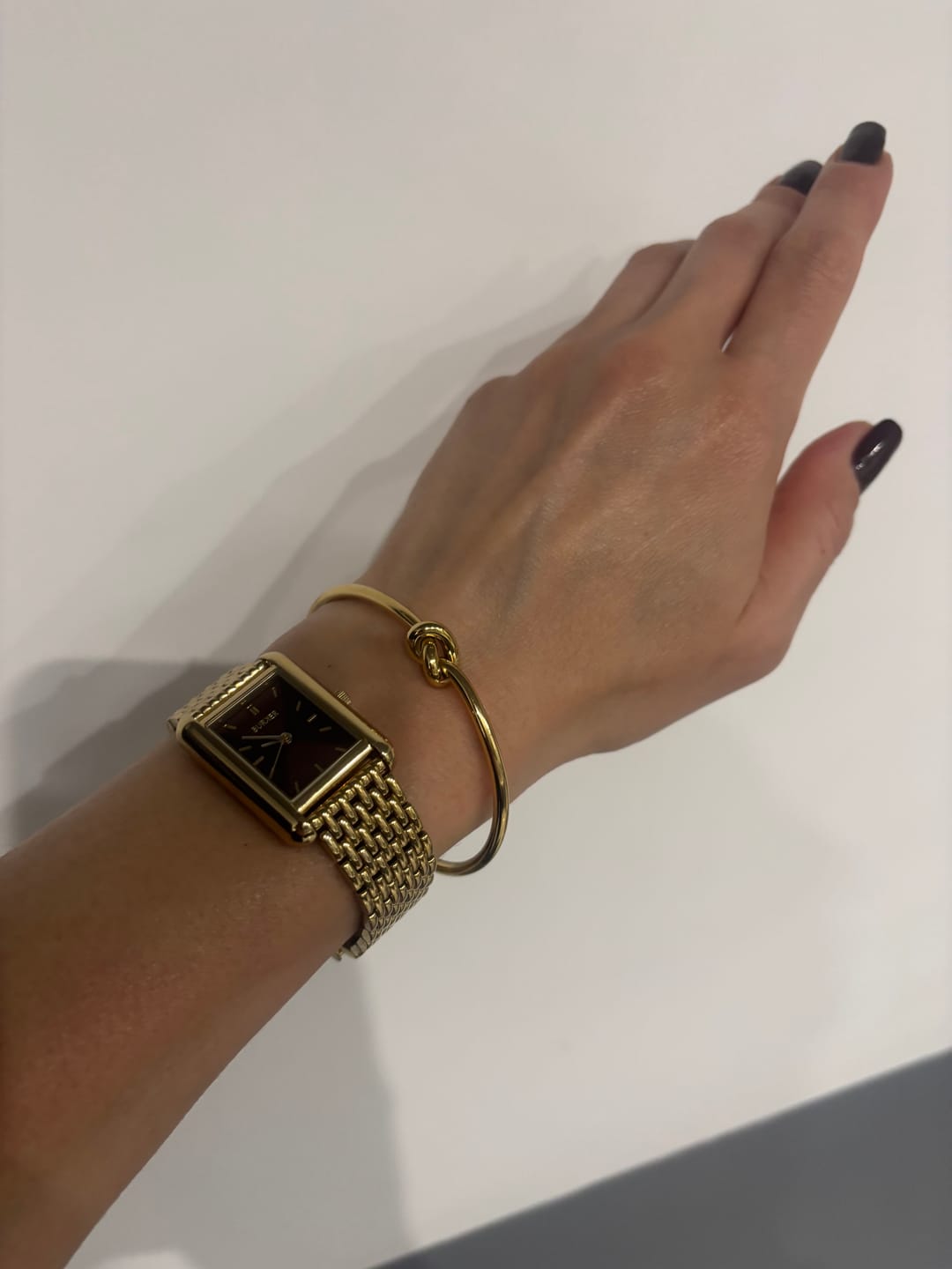 Customer photo review of Olivia Gold Burgundy