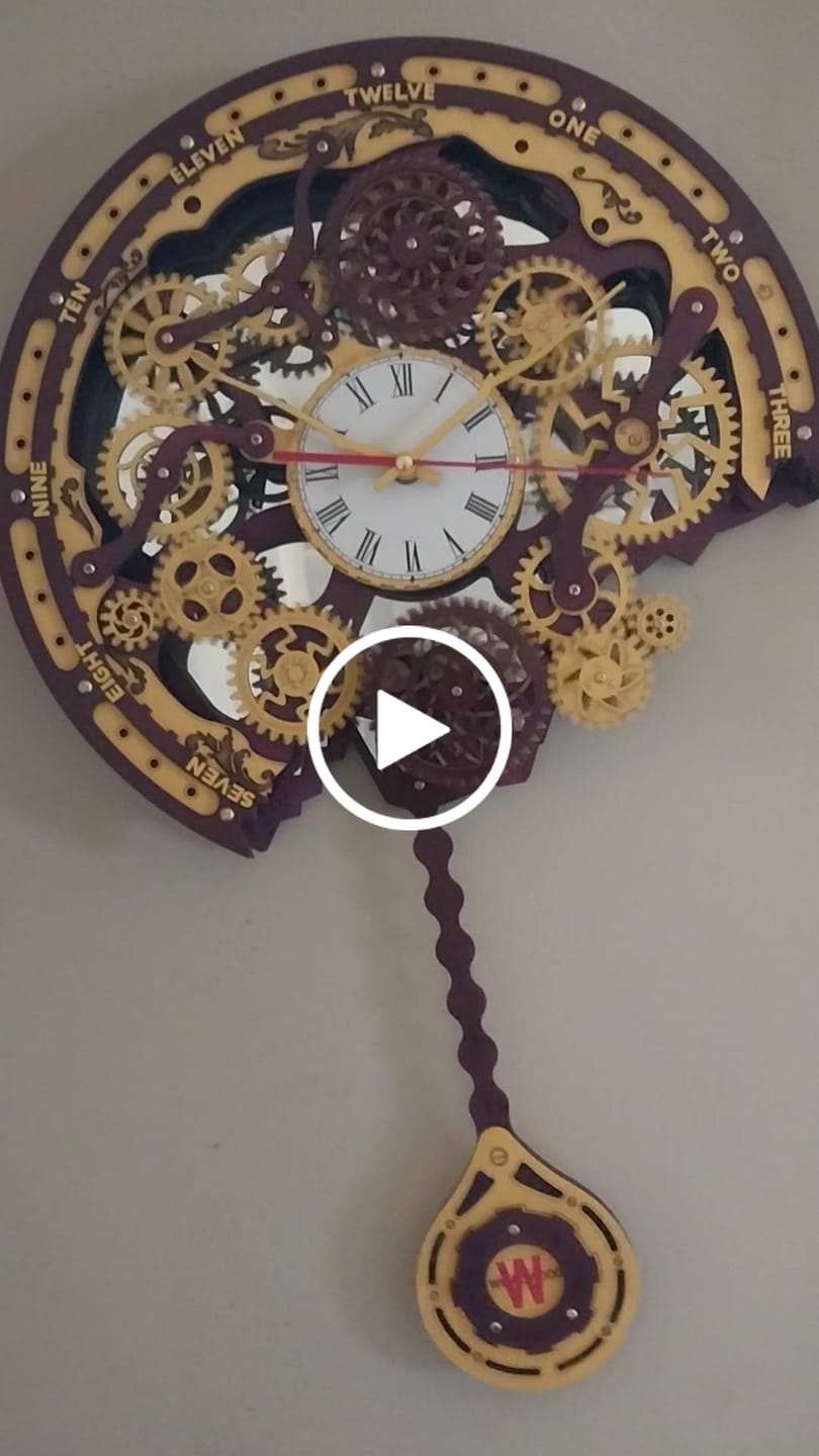 Customer video review of Gear Clock 3D Wooden Puzzle