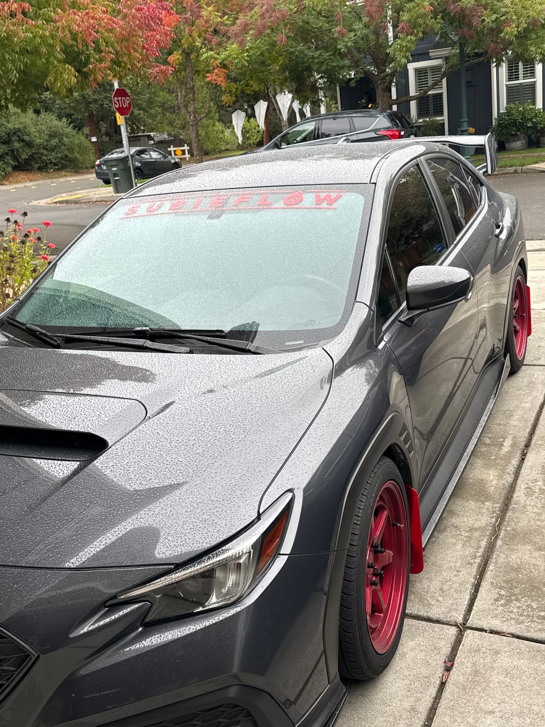 Customer photo review of SubieFlow Windshield Banners