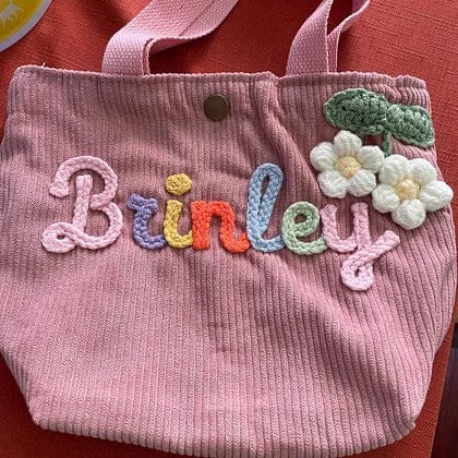 Customer photo review of Personalized Name Tote Handbag, Children's Gift, Christmas Gift