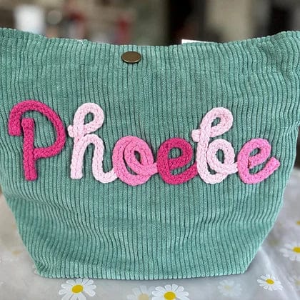 Customer photo review of Personalized Name Tote Handbag, Children's Gift, Christmas Gift