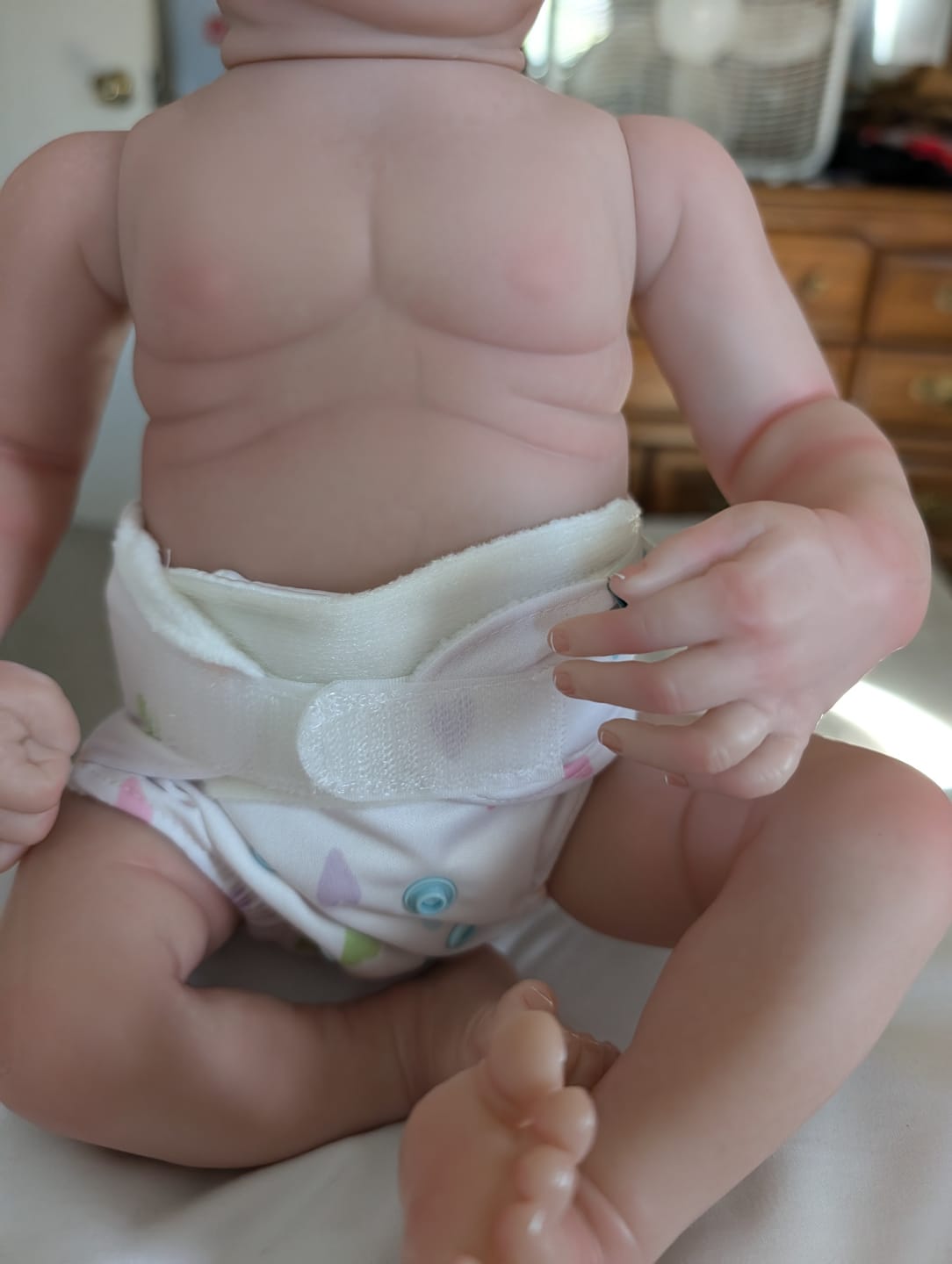 Customer photo review of Reusable Doll Toy Diaper Set with 5 Mini Reusable Baby Wipes