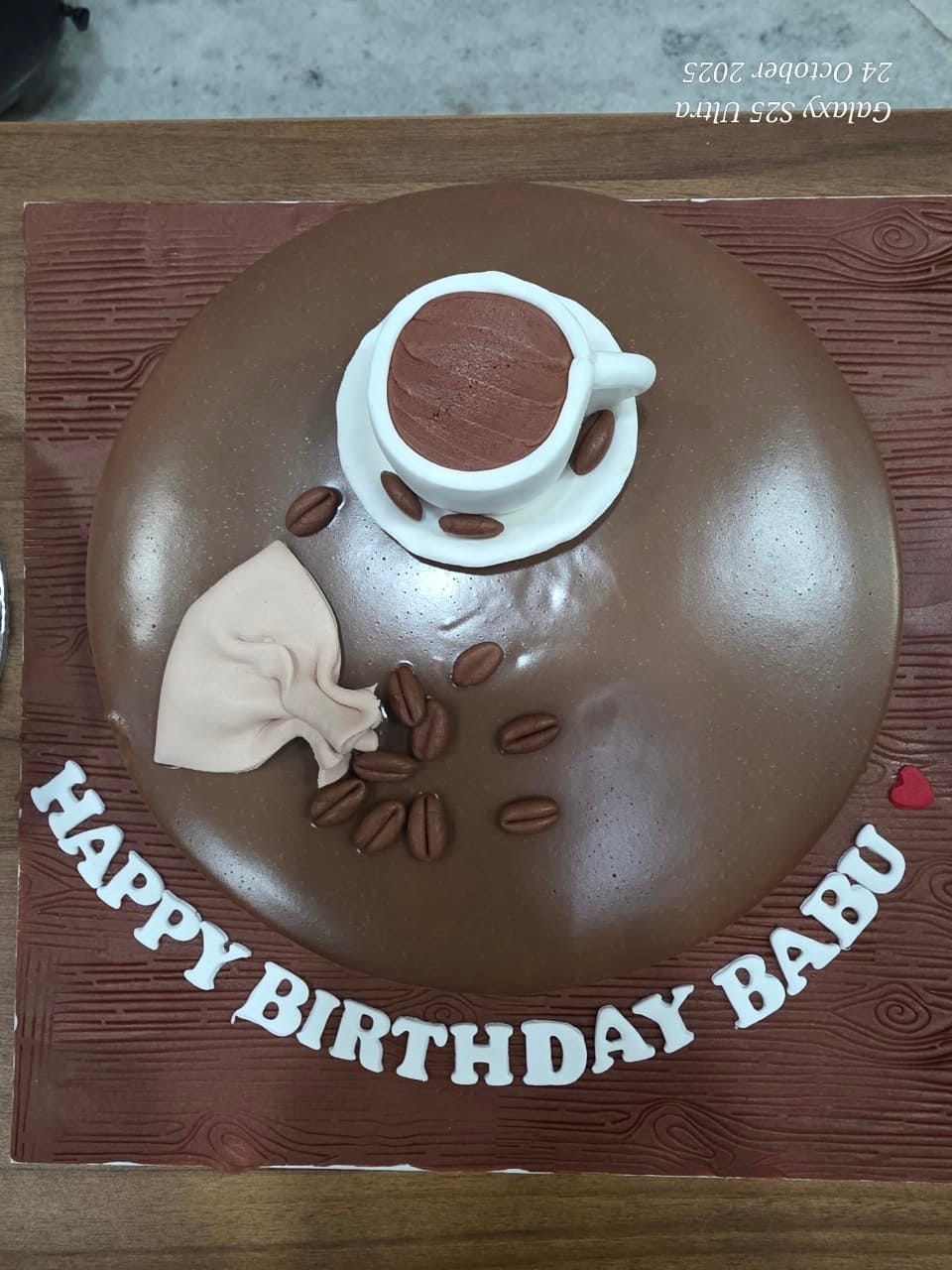 Customer photo review of Coffee lover Design Cake