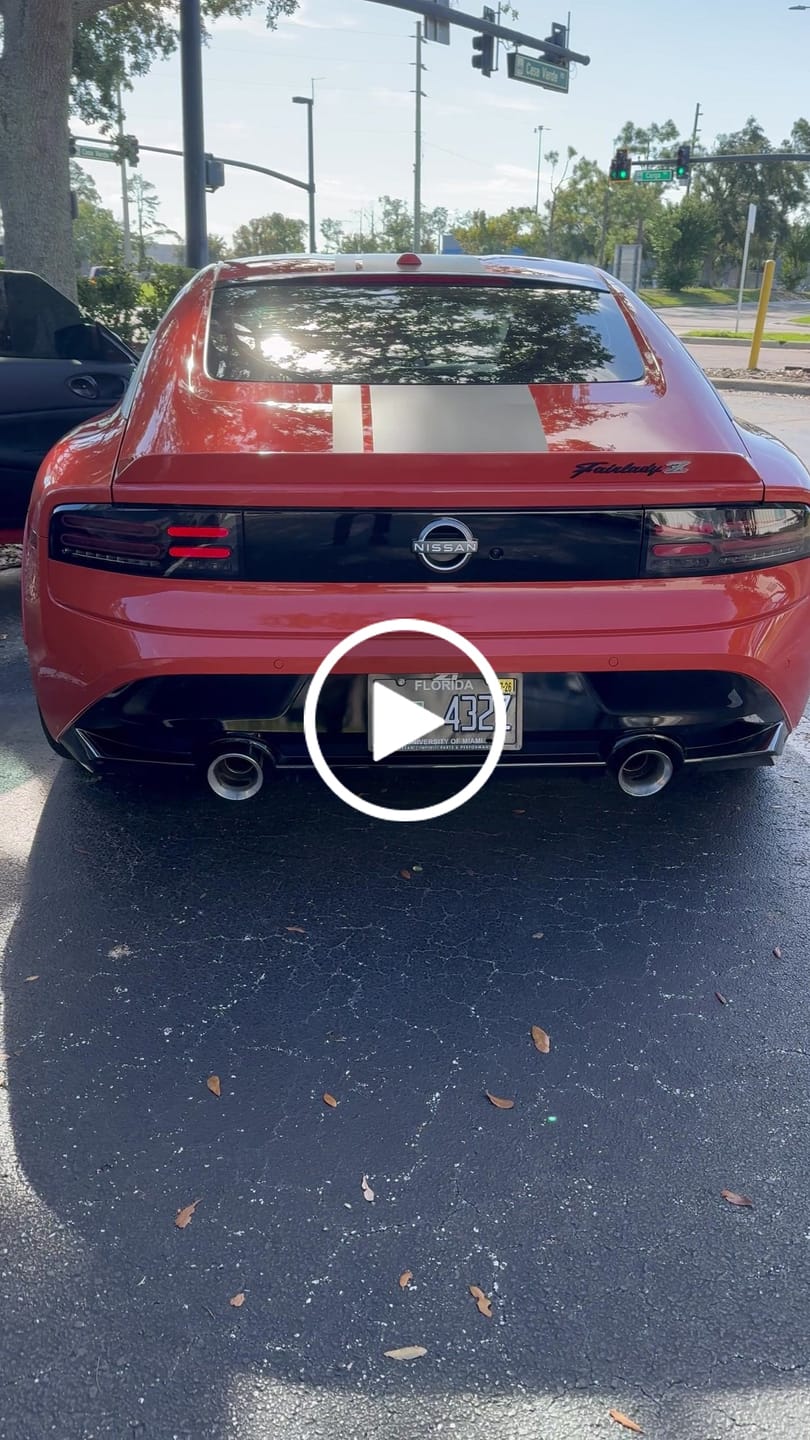 Customer video review of 2023-Present Nissan 400Z RZ34 Stainless Steel Muffler Delete Axle Back Dual Tips Exhaust