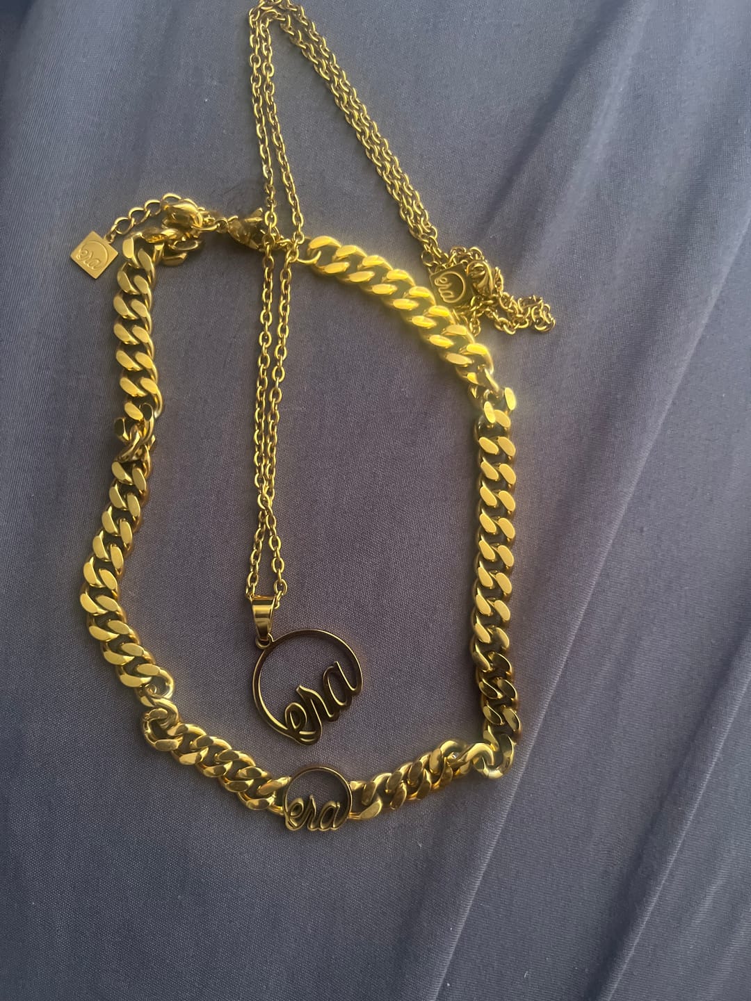 Customer photo review of Gold Era Choker & Necklace Combo