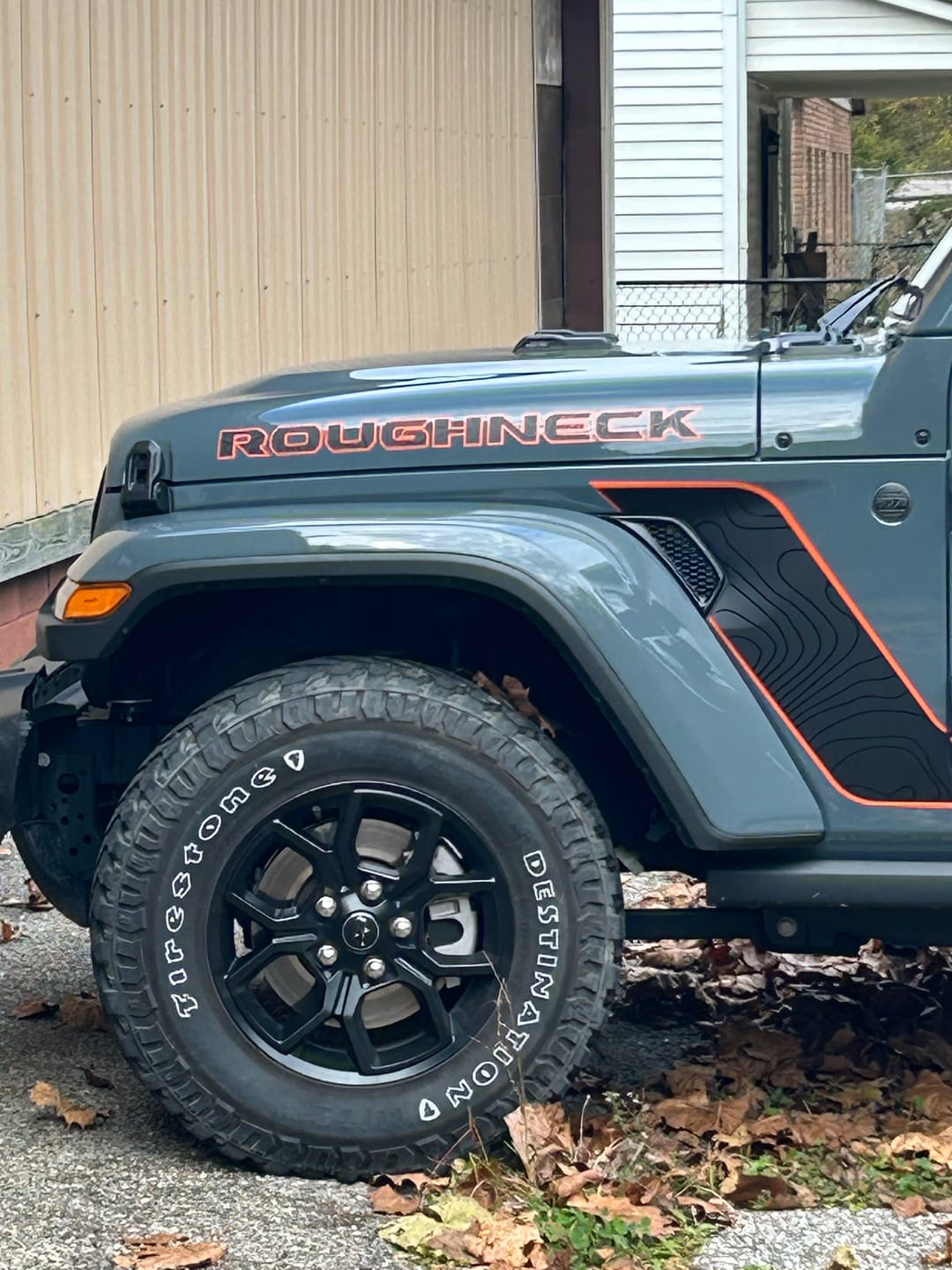 Customer photo review of Premium Black Topo Hood Lettering | Set of 2