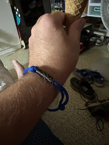 Customer photo review of Custom In Loving Memory Bracelet "I Will Carry You With Me" Personalized Engraved Memorial Bracelet