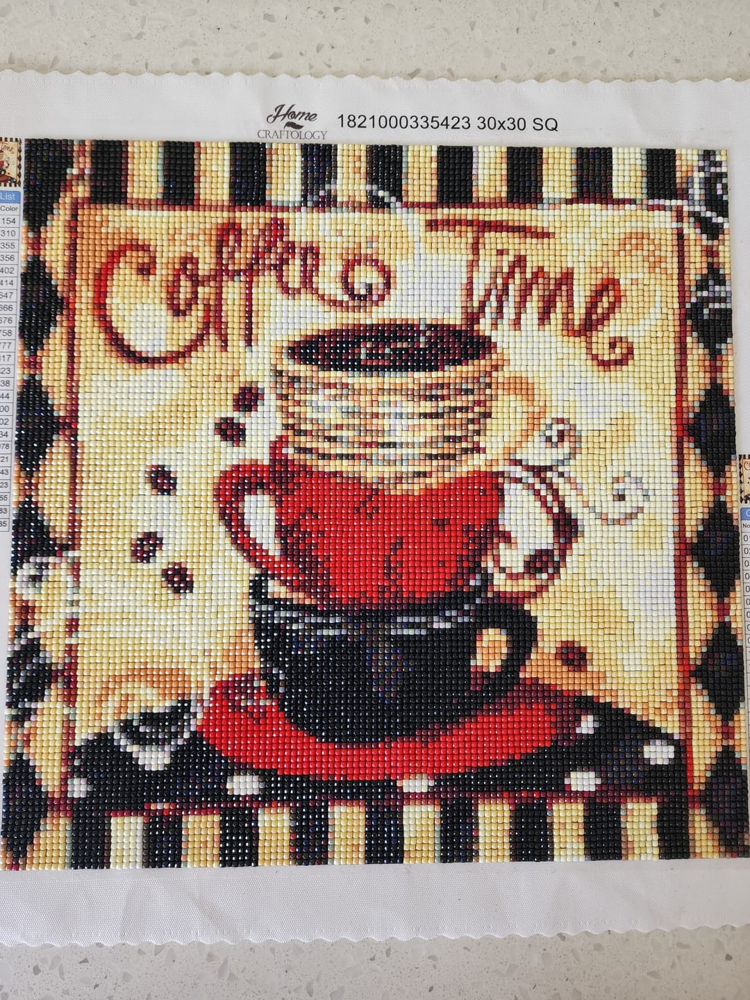 Customer photo review of Coffee Time - Premium Diamond Painting Kit