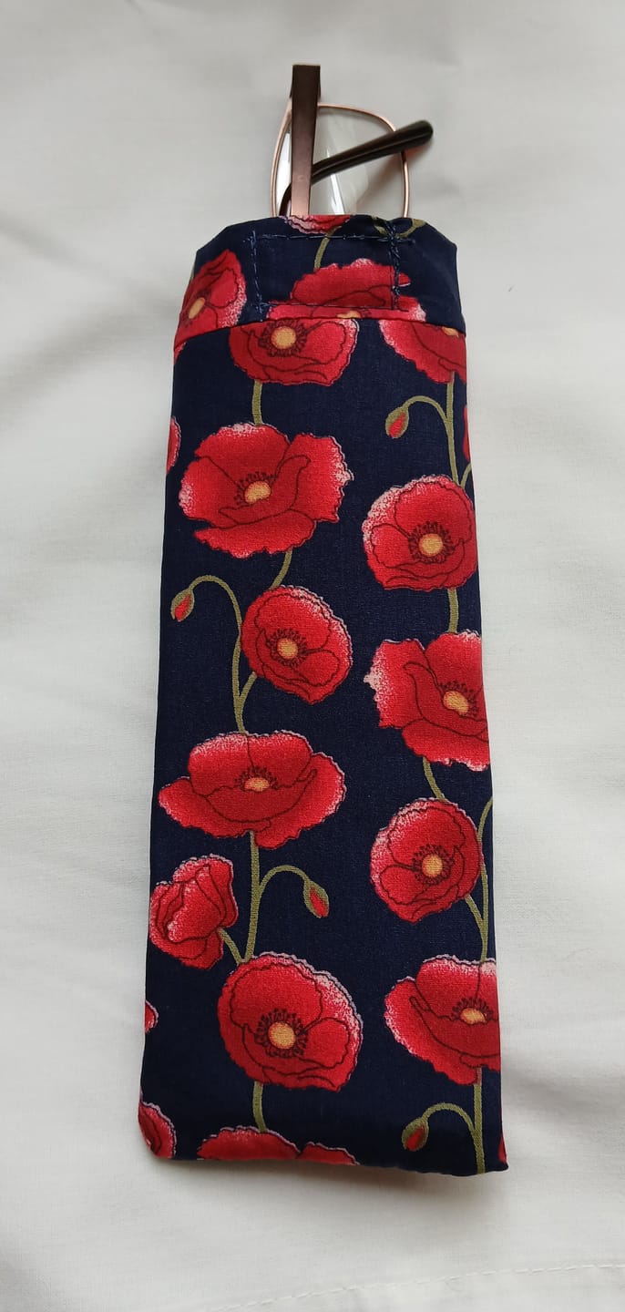 Customer photo review of Poppies Rose & Hubble Cotton Poplin Fabric