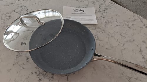 Customer photo review of Voke 8-Inch Nonstick Marble Stone Frying Pan with Lid