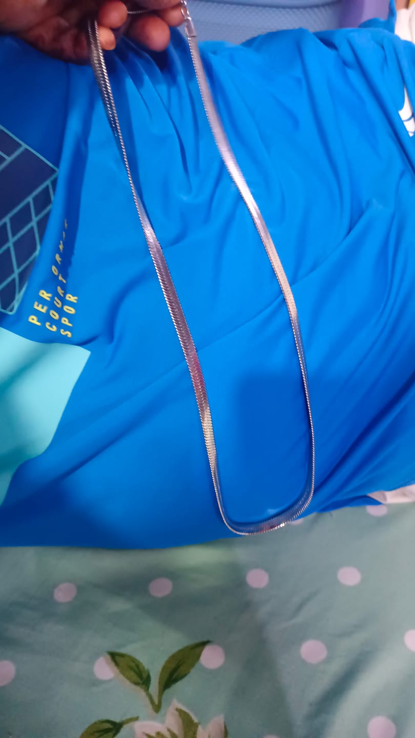 Customer photo review of Snake Chain | Rhodium Plated | 6 MM