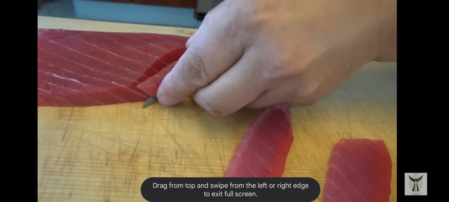 Customer photo review of Wild Bluefin Tuna Akami Saku Block - Sushi-Grade Lean Bluefin